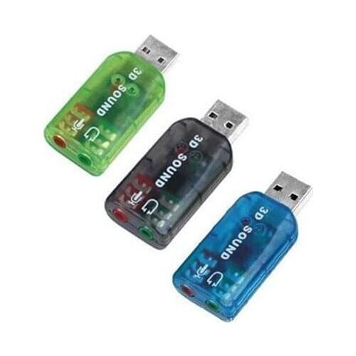 External Virtual 5.1 Channel 3D USB Sound Card Speaker Mic Earphone Audio external sound card Adapter