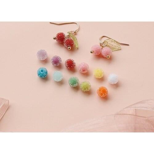 Japanese sugar beads and wind candy particle scrub beads super cute earring pendant DIY handmade jewelry accessories