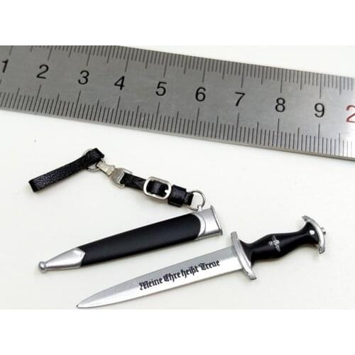 New Arrival 1/6th GM647 M32 Black Etiquette Guard of Honor Short Sword Knife Model For 12inch Body Doll Accessories