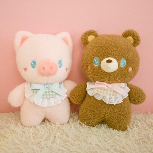 1PC 26cm Four Styles Cute Stuffed Animals Plush Toys Pillow Cute Rabbit Bear Bunny Pig Stuffed Dolls Home Decor Gifts For Kids