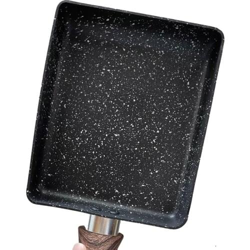 1pc Hot New High Quality Tamagoyaki Small Frying Pan Quick Breakfast Pan Baby Food Supplement Pan Multi-layer Die Casting Pan