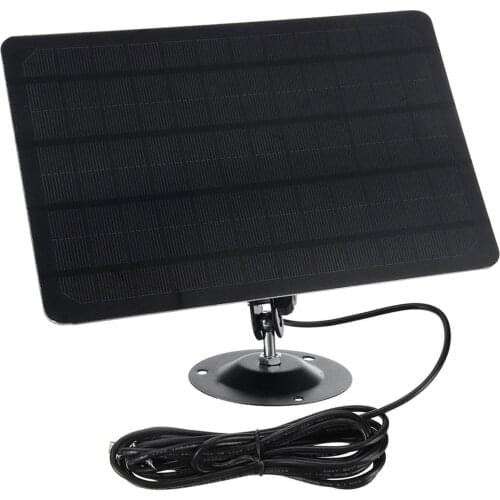 10W 5V 2000mAh Micro USB Solar Panel 360-degree Rotation Waterproof Wall Mounted Monocrystal Silicon Solar Plate For USB Camera