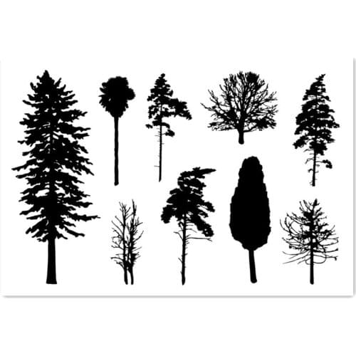 11x16CM black tree transparent seal clear stamps silicone seal roller stamps DIY scrapbook album / card production Easter