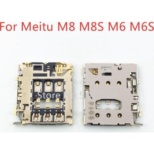 2-10pcs For Meitu M8 M8S M6 M6S T8 T8S V4 V4S Sim Card Reader Tray Card Holder Slot Flex Cable Original Repair Parts