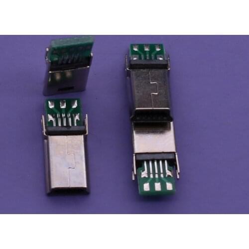 30pcs Micro Mini USB Male 10 Pin USB 10Pin PCB Connector Flat Plug Adapter For MP3 MP4 Socket