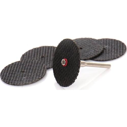 5pcs Double Net Surface Section Grinding Wheel Disc Piece Rotary Tool Circular Saw Blades Slice Abrasive Discs with Mandrel