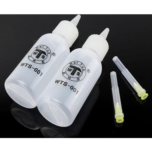 50ml Needle Tip Soldering Cleaning Clear Liquid Flux Alcohol Oil Dispenser Plastic Hand Bottle Cleaner DIY Repair Tools