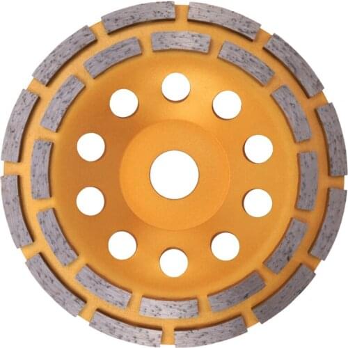 150Mm 7 Inch Diamond 2 Row Segment Grinding Wheel Sanding Disc Sander Grinder Cup Abrasive Tools 22Mm Hole for Concrete Granite