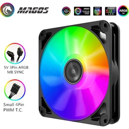 JONSBO Mute 140mm PWM RGB PC Case Fan CPU Cooler Cooling Fan for 14cm Radiator 5V ARGB AURA SYNC 1400RPM Silent