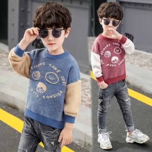 Brand Boys Sweater Spring Winter Kids Cotton Thicken Sweater Children Clothes Boy Pullovers Christmas Sweater Outerwear Tops