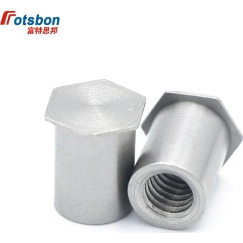 BSOA-3.5M3-10 Blind Hole Threaded Standoffs Self Clinching Feigned Crimped Standoff Server Cabinet Sheet Metal Spacer PEM Rivet