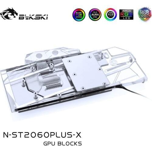 Bykski N-ST2060PLUS-X, Full Cover Graphics Card Water Cooling Block For Zotac RTX2060 6GD6 Plus OC6