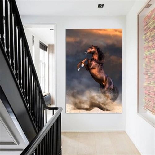 100x150cm cheap big size canvas wall art horse painting decorative wall pictures canvas prints custom photo painting no frame