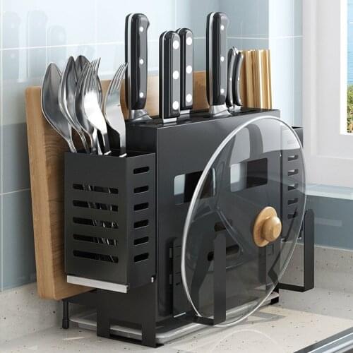 Eco-friendly Kitchen Spoon Knife Fork And Chopping Board Organizer Holder