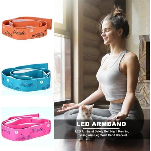 8-Loop Elastic Yoga Pull Strap Stretching Band Exercise Workout Fitness Resistance Bands