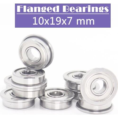 F63800ZZ Bearing ABEC-5 (10PCS) 10*19*7 mm Flanged F63800Z Ball Bearings F63800 ZZ