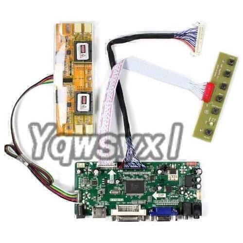 Yqwsyxl Kit for M201EW02 VD V.D M201EW02 V6 V.6 HDMI + DVI + VGA LCD LED screen Controller Driver Board