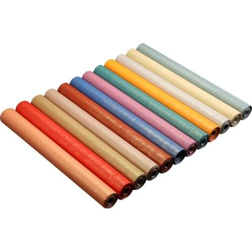 Colorful Pastel Xuan Paper Chinese Brush Pen Calligraphy Exhibition Paper Papel Arroz 5sheets Chinese Half Ripe Gilt Rice Paper