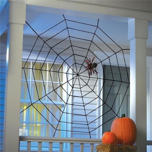 Hot Selling 1pc Black/White Creepy New Huge Spider Web Halloween Decoration Cobweb Party Bar Gift
