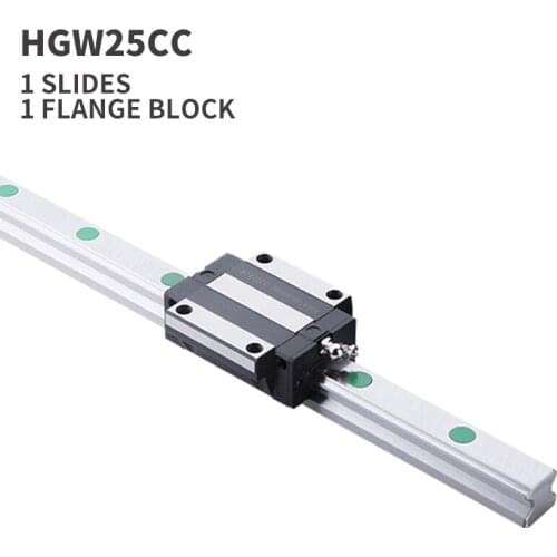Linear bearing 1pc linear guide HGR25 HGH25 arbitrary length +1pc HGW25CC slider nc parts square guide