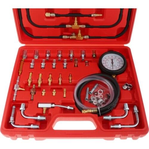 TU-443 Car Trucks Manometer Fuel Injection Pressure Tester Gauge Kit 0-140 psi 0-10 bar scale