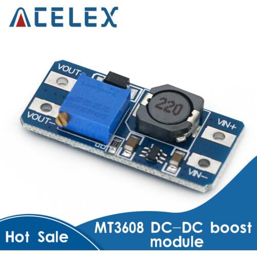 MT3608 DC-DC Step Up Converter Booster Power Supply Module Boost Step-up Board MAX output 28V 2A for arduino