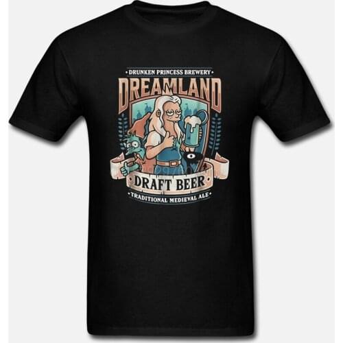 Men T Shirt Drunken Princess Brewery Dreamland Draft Beer Princess Bean Women t-shirt