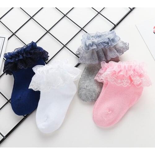 0-1Years Newborn Baby Cotton Socks Lace Princess Combed Cotton Socks for Girls Summer Spring Infant Babe Socks 2019 New