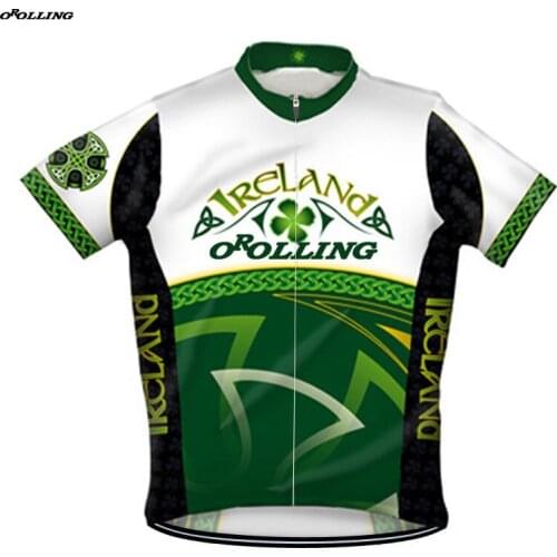 New 2018 IRELAND Circles Ball Team Cycling Jersey Customized Road Mountain Race Top Classical OROLLING