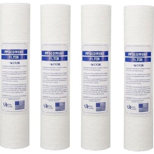 New 4pcs PP Cotton Filter Water Filter Water Purifier 10 Inch 1 Micron Sediment Water Filter Cartridge System Reverse Osmosis