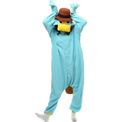 Adult Pyjamas Animal Unisex Perry the Platypus Costumes Onesies Monster Cosplay Pajamas Sleepwear