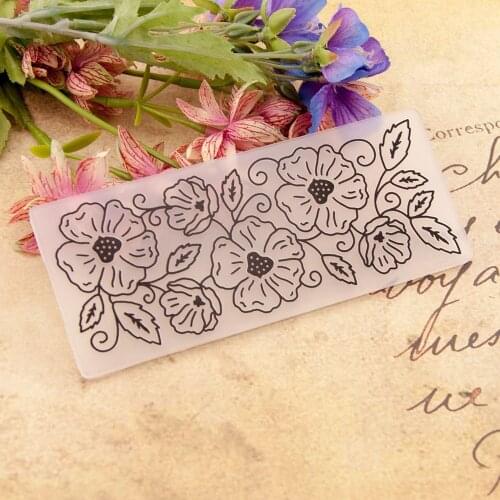 Plastic Embossing Folder Template For Scrapbooking Crafft DIY Photo Album Card Holiday decoration EM204 flowers