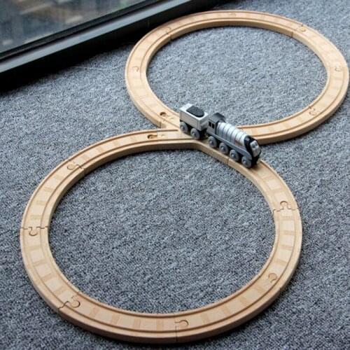 Yourself to Install The Track Puzzle Sliding Toy Track Toy Gift Compatible Wood P133 Free Shipping Entry-level Track Baby Train