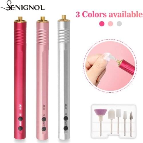 SENIGNOL Nail Drill Machine Electric Manicure Machine 15000RPM Mill Cutter For Manicure Set Pedicure Nail Files Nail Equipment