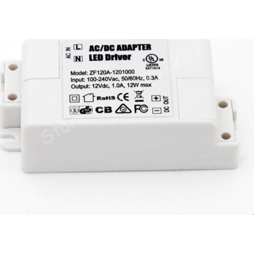 12W 1000mA MR16 MR11 LED Driver AC/DC Adapter Transformer Input AC 100V-240V Output DC 12V For LED spotlight and LED strip
