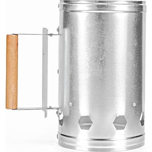 Stainless Steel Charcoal Barrels Charcoal Igniting Carbon Barbecue Igniter Outdoor Barbecue Carbon Barrel