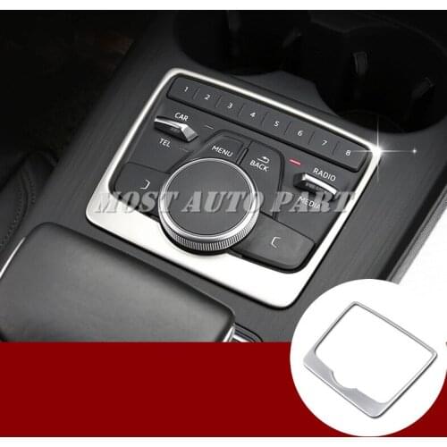 Inner Center Console Multimedia Button Frame Trim Cover For Audi A4 B9 2016-2021 Car accesories interior Car decoration