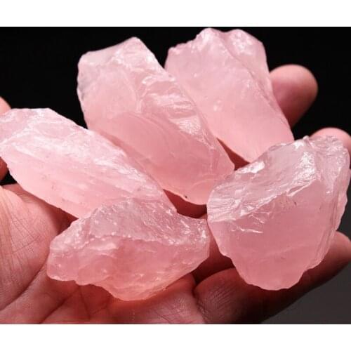 High quality 100% Natural Rose Quartz Tumbled Stone Rough Crystal Mineral Specimen 1PCS