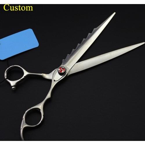 Custom high quality Japan steel Matte 8 inch pet dog grooming hair scissors grooming cutting shears berber hairdressing scissors