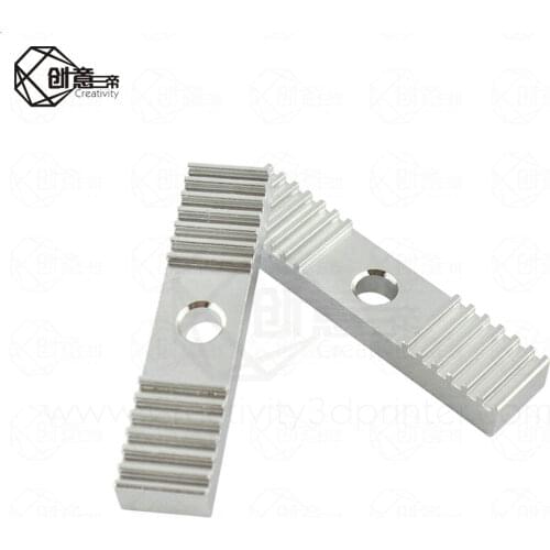 2pcs aluminum Alloy Tooth pitch 2mm Aluminum sheet Reprap GT2 Timing Belt Fixing Piece Clamp Fixed Clip 9*40mm CNC For Print