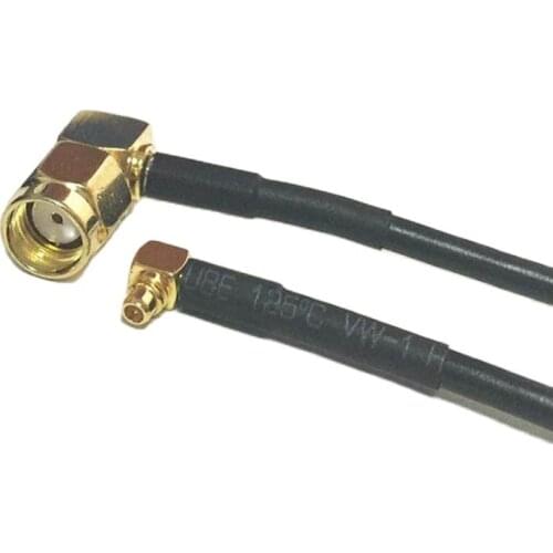 1pc RP-SMA Male Plug Right Angle Switch MMCX Male Plug RA RG174 Cable 20CM 8" /30CM/50CM/100CM Adapter Wholesale Fast Ship