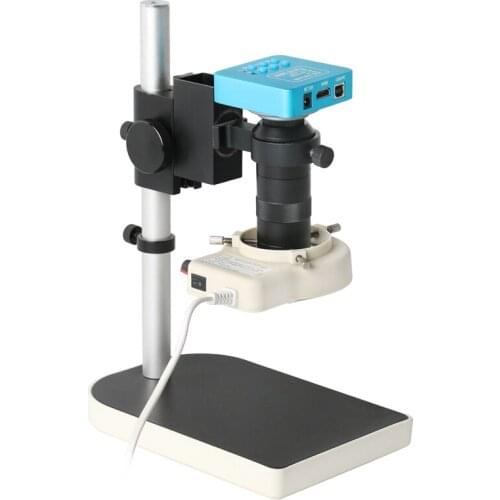 1080P HDMI USB Industrial Video Microscope Camera 100X 180X 300X Zoom C mount Lens Set For PCB Inspection Watch Repair