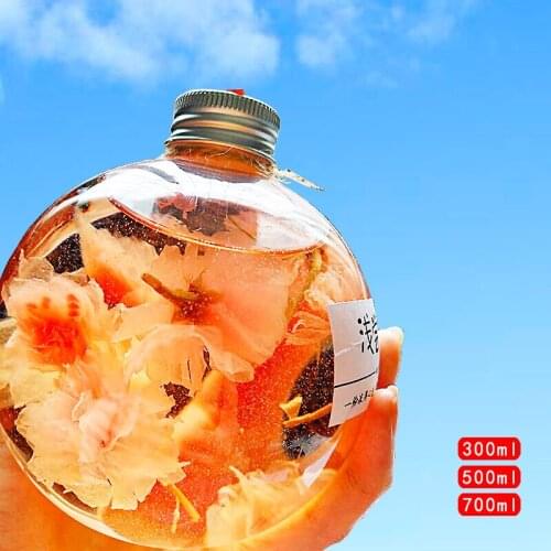 25pcs Net red 300ml cold drinks plastic bottles creative ice coffee milk tea juice packaging cups favors diy drinking bottle