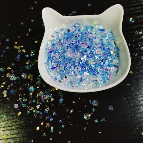 30g/opp Blue Flowers Sequins RAINBOW BRIGHT Shake Card Accessories New Stamps Scrapbook Decoration Embossing Cut Handmade 2021