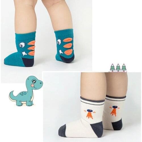 5 Pairs Cartoon Baby Socks Cotton Socks Boys Girls Socks Boneless Suture Newborn Socks Accessories Children Socks For 1-12Yrs