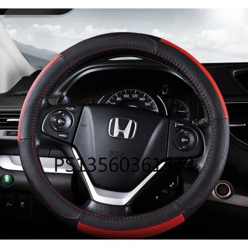 For Honda Elantra CR-V Spirior XRV Crider Accord City HR-V Jazz round bottom / D bottom steering wheel cover leather grip