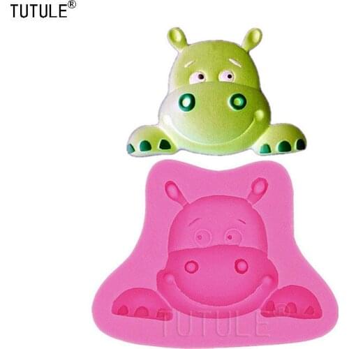 Gadgets- Hippo silicone mold for food cake pops balls fondant or polymer clay mold for cold porcelain metal clay mold