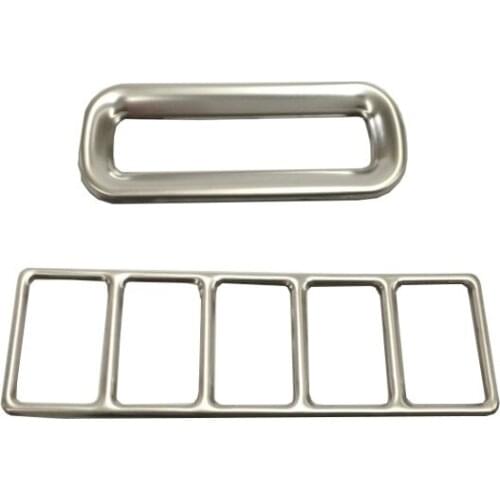 For Nissan Murano 2015 2016 2017 Chrome Fog Head Light Lamp Console Control Adjust Switch Button Panel Cover Trim Molding Frame