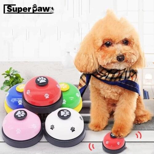 Pet Call Bell Toy for Dog Feeding Ringer IQ Training Squeak Interactive Belling Toys Cat Kitten Puppy Food Feed Reminder JNT01