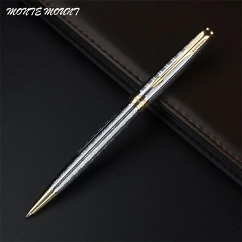 Metal Ballpoint Pen 0.7mm Blue Luxury Custom Advertising Ball Pen for School Gift Set Student Stationery Office Supplies